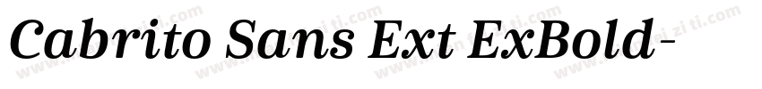 Cabrito Sans Ext ExBold字体转换